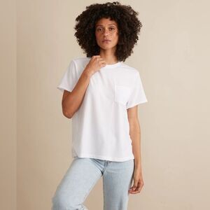 Marine Layer White Boyfriend Crew Tee in White Size Medium NWT
